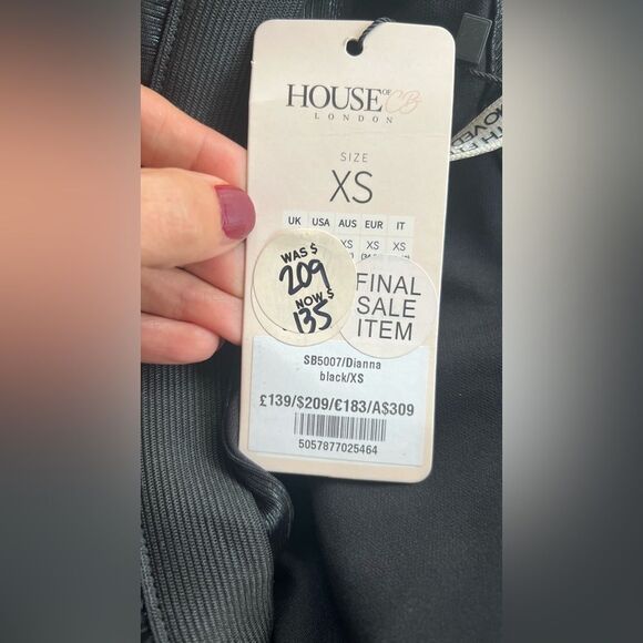 House of CB “Diana” Black Exaggerated Frill XS Dress - Picture 8 of 16